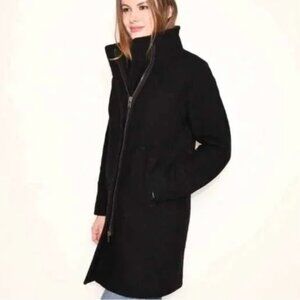 J. Crew Stadium Jacket City Coat Black Size Small